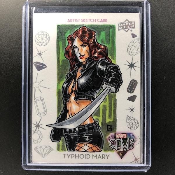 2016 Marvel Gems TYPHOID MARY Sketch Peejay Catacutan
 1/1 GS-8-Cherry Collectables
