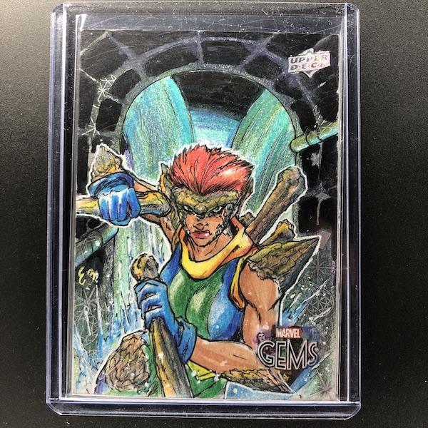 2016 Marvel Gems MARROW Sketch First? Emanuel Braga 1/1-Cherry Collectables