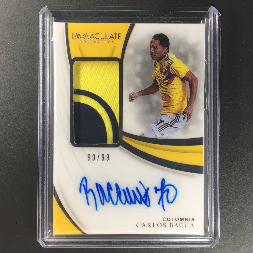 2018-19 Immaculate Soccer CARLOS BACCA Patch Auto 90/99-Cherry Collectables