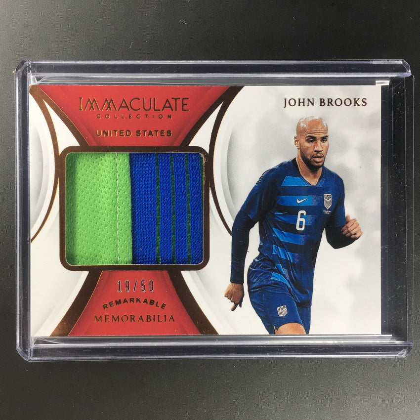 2018-19 Immaculate Soccer JOHN BROOKS Remarkable Patch 19/50-Cherry Collectables