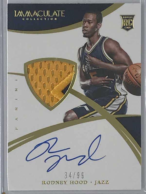 2014-15 Immaculate Rodney Hood Rookie Patch Auto 34/99