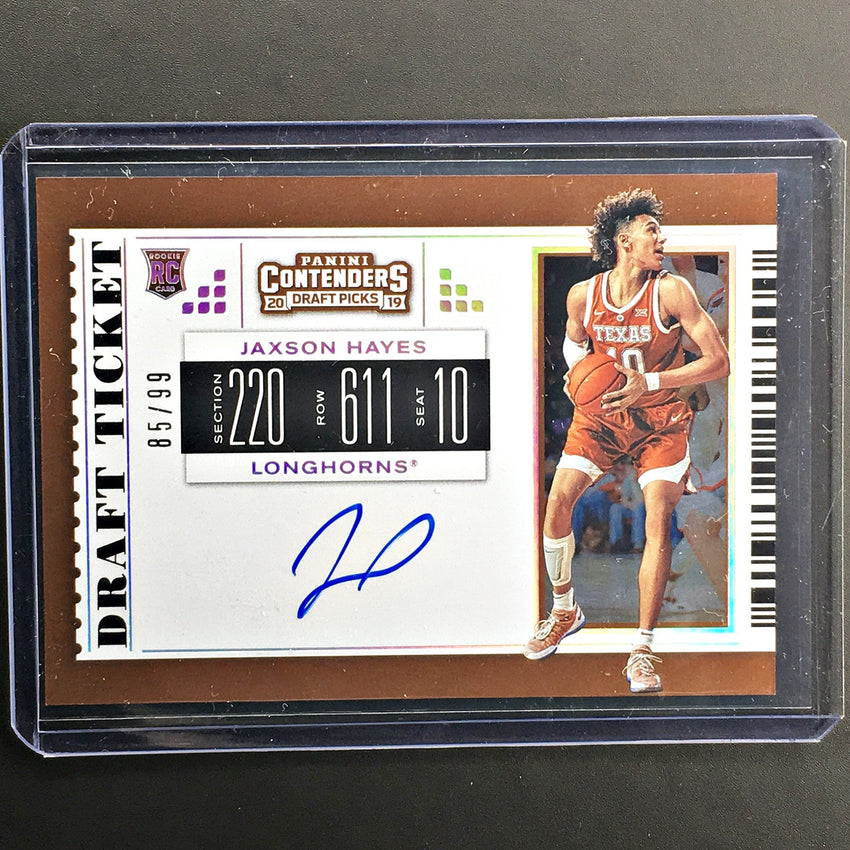 2019 Contenders Draft Picks JAXSON HAYES Draft Ticket Auto 85/99-Cherry Collectables