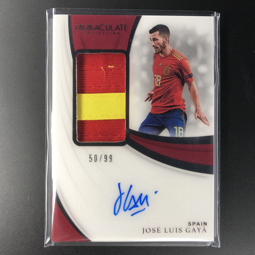 2018-19 Immaculate JOSE LUIS GAYA Patch Auto 50/99-Cherry Collectables