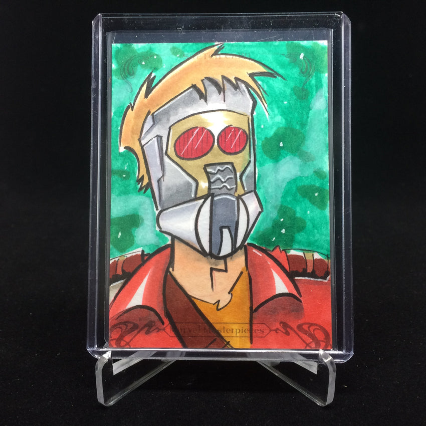 2018 Marvel Masterpieces STAR LORD Sketch Mike Hampton 1/1-Cherry Collectables