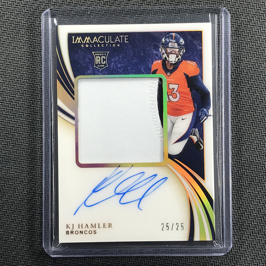 2020 Immaculate KJ HAMLER Premium Patch Rookie Autographs Gold 25/25-Cherry Collectables