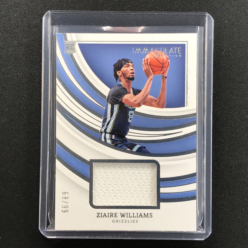 2021-22 Immaculate Ziaire Williams Remarkable Rookie Jersey 68/99