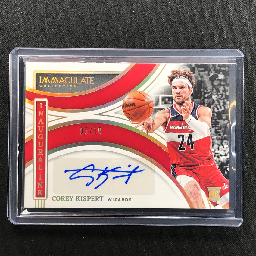 2021-22 Immaculate Corey Kispert Inaugural Ink Rookie Auto Holo Gold 5/10