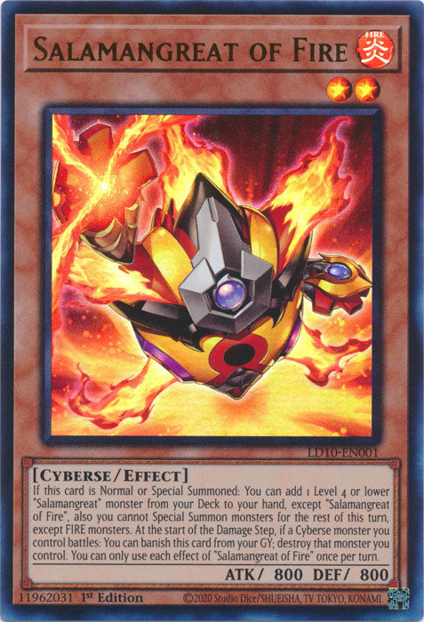 Salamangreat of Fire - LD10-EN001 - Ultra Rare 1st Edition