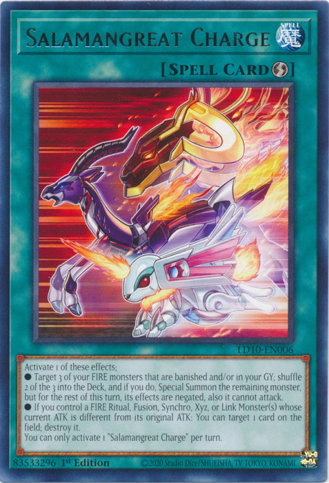 Salamangreat Charge - LD10-EN006 - Rare 1st Edition