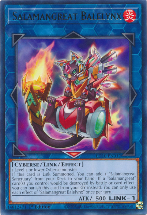 Salamangreat Balelynx - LD10-EN012 - Rare 1st Edition