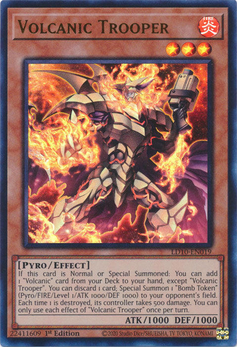Volcanic Trooper - LD10-EN019 - Ultra Rare 1st Edition