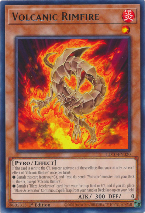 Volcanic Rimfire - LD10-EN020 - Rare 1st Edition