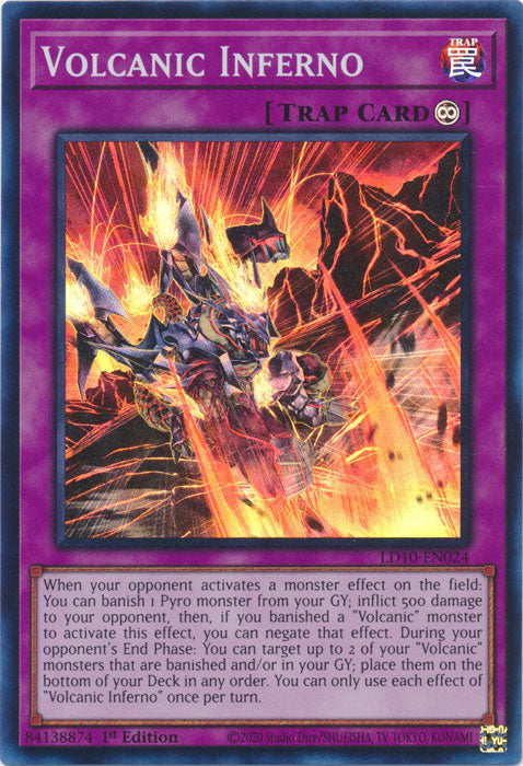 Volcanic Inferno - LD10-EN024 - Super Rare 1st Edition