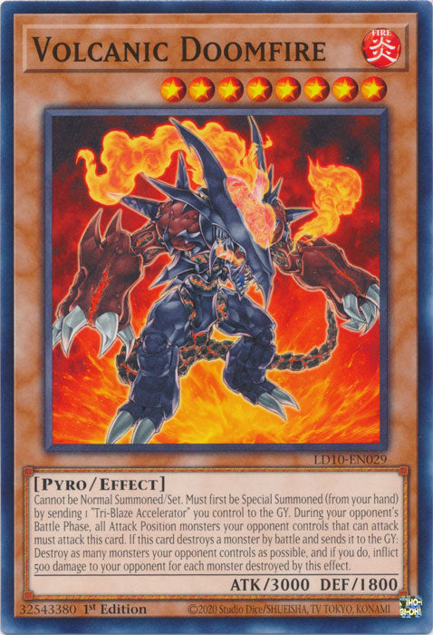 Volcanic Doomfire - LD10-EN029 - Common 1st Edition