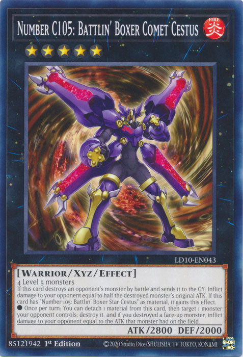 Number C105: Battlin' Boxer Comet Cestus - LD10-EN043 - Common 1st Edition