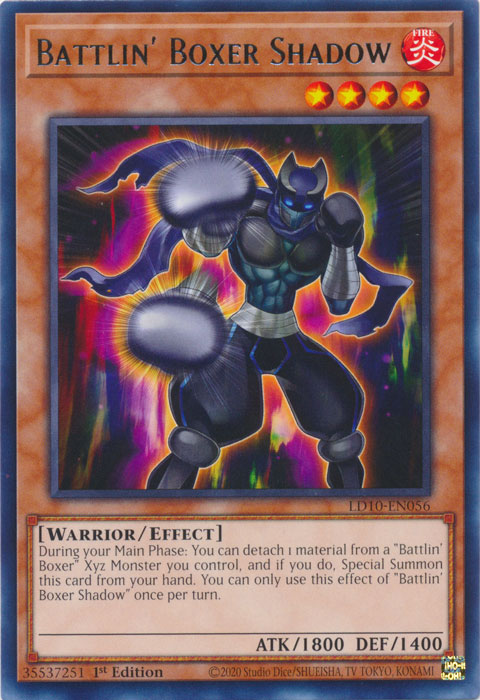 Battlin' Boxer Shadow - LD10-EN056 - Rare 1st Edition