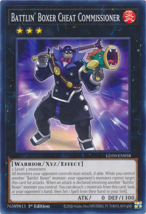 Battlin' Boxer Cheat Commissioner - LD10-EN058 - Common 1st Edition
