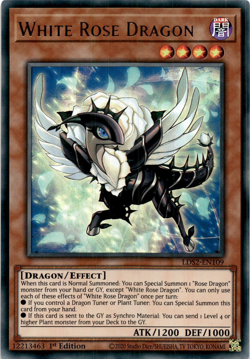 GREEN White Rose Dragon - LDS2-EN109 - Ultra 1st Edition-Cherry Collectables