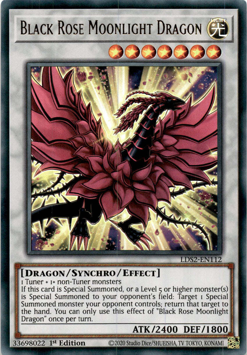 PURPLE Black Rose Moonlight Dragon - LDS2-EN112 - Ultra 1st Edition-Cherry Collectables