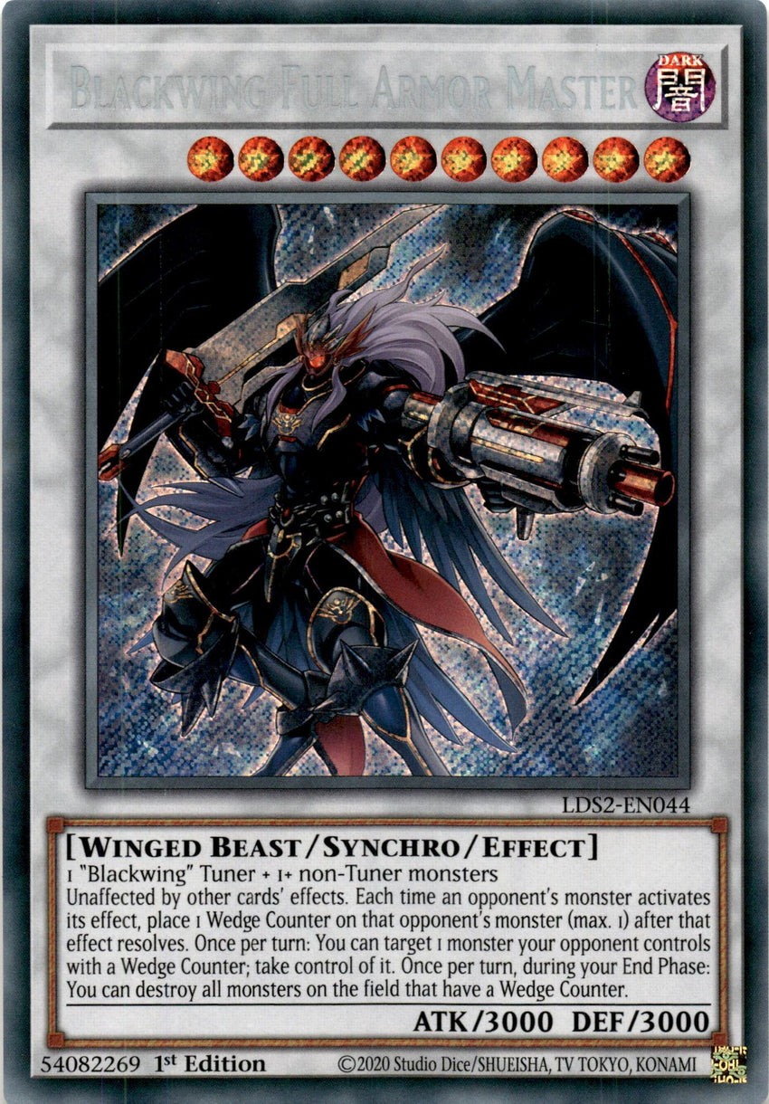 Blackwing Full Armor Master - LDS2-EN044 - Secret Rare 1st Edition-Cherry Collectables