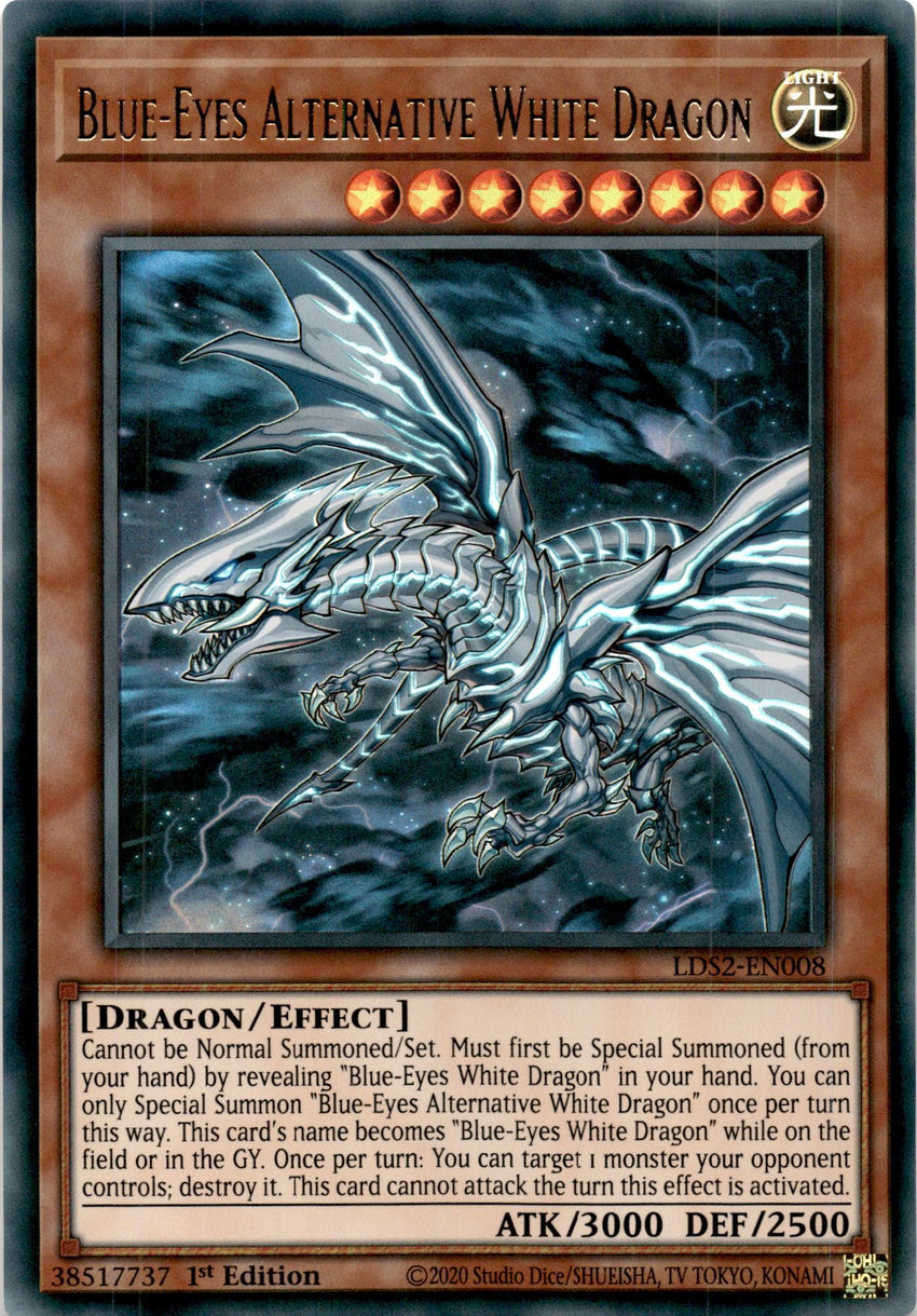 Blue-Eyes Alternative White Dragon - LDS2-EN008 - Ultra 1st Edition-Cherry Collectables