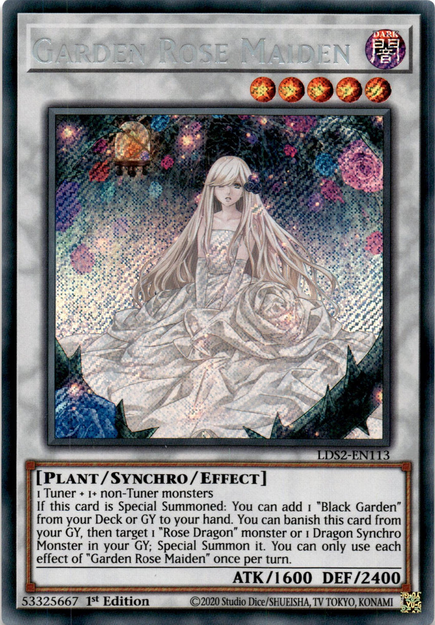 Garden Rose Maiden - LDS2-EN113 - Secret Rare 1st Edition-Cherry Collectables