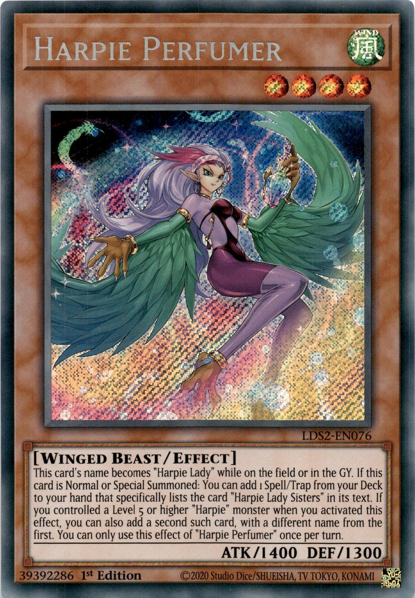 Harpie Perfumer - LDS2-EN076 - Secret Rare 1st Edition-Cherry Collectables