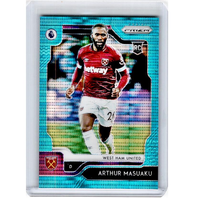 2019-20 Prizm EPL Breakaway Soccer ARTHUR MASUAKU Rookie Teal Prizm 6/35-Cherry Collectables