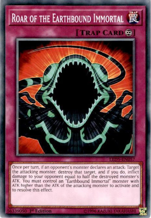 Roar of the Earthbound Immortal - LED5-EN057 - Common 1st Edition-Cherry Collectables