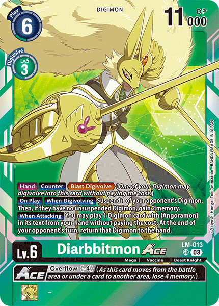 Diarbbitmon ACE LM-013 - Super Rare BT15 Exceed Apocalypse