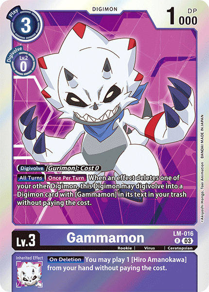 Gammamon LM-016 - Rare BT15 Exceed Apocalypse