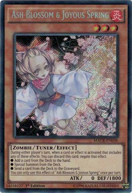 Ash Blossom & Joyous Spring - MACR-EN036 - Secret Rare 1st Edition-Cherry Collectables
