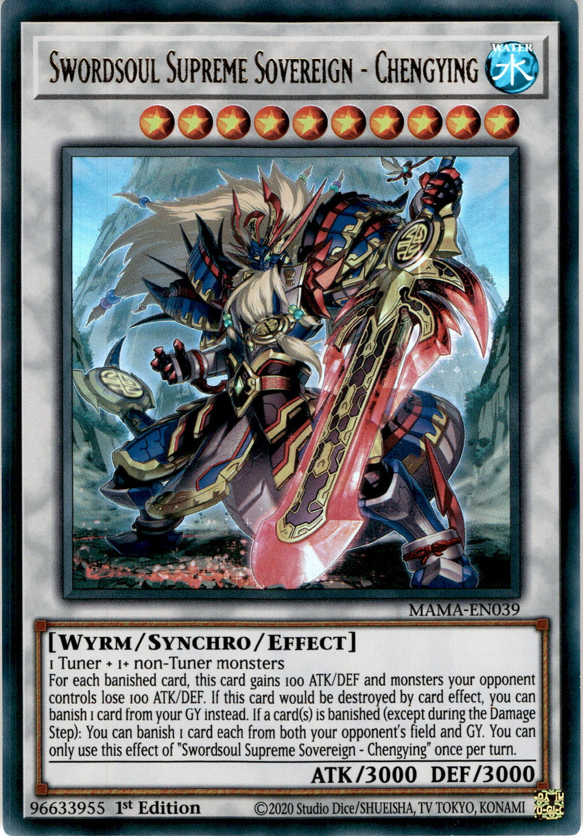 Swordsoul Supreme Sovereign - Chengying - MAMA-EN039 - Ultra Rare 1st Edition
