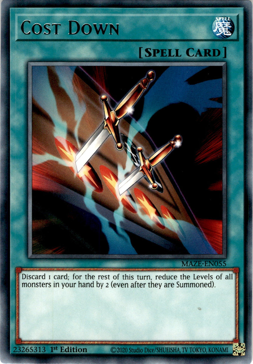 Cost Down - MAZE-EN055 - Rare 1st Edition