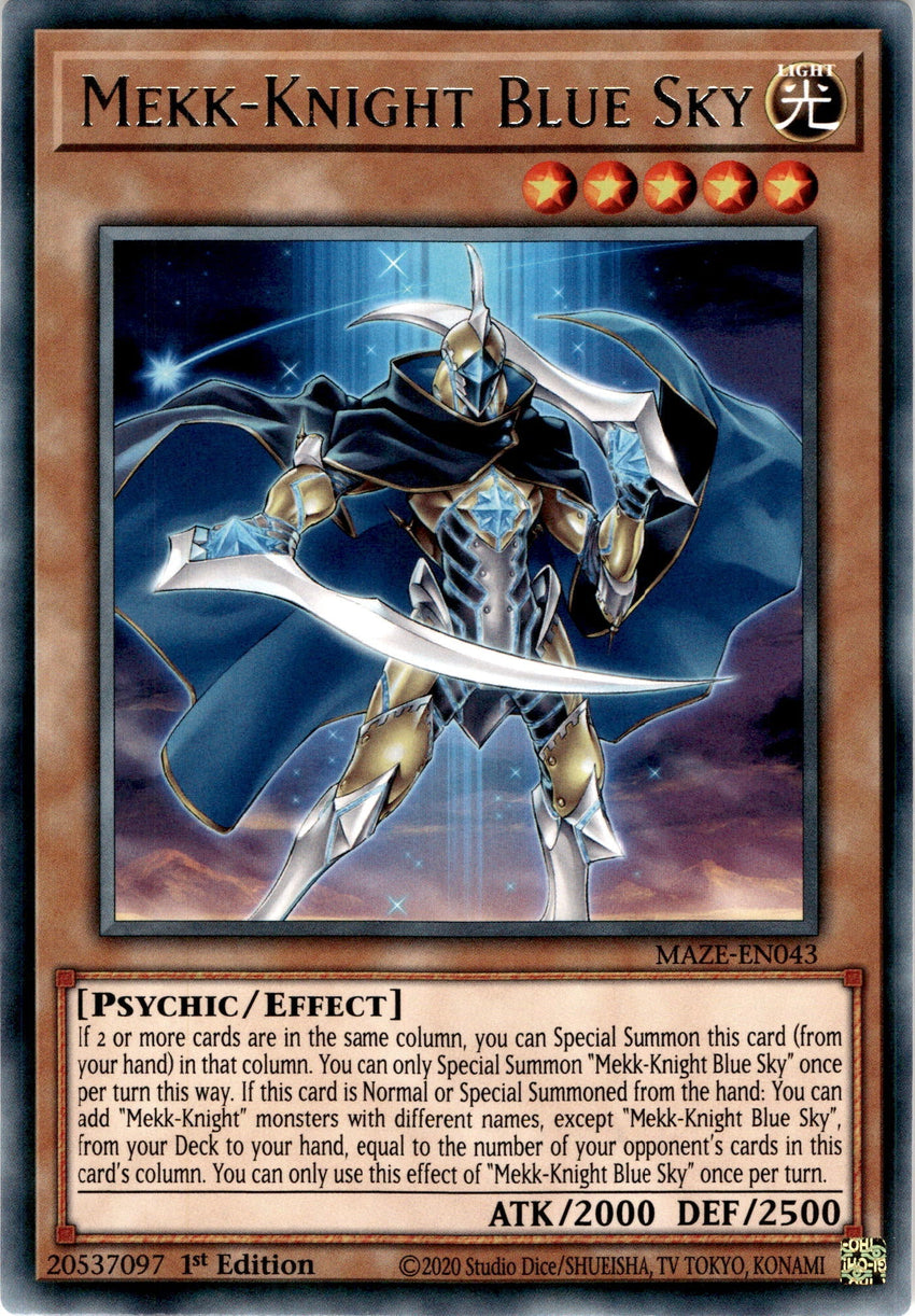 Mekk-Knight Blue Sky - MAZE-EN043 - Rare 1st Edition