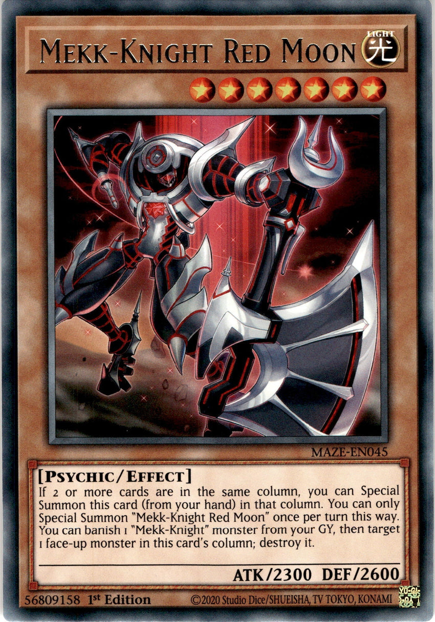 Mekk-Knight Red Moon - MAZE-EN045 - Rare 1st Edition
