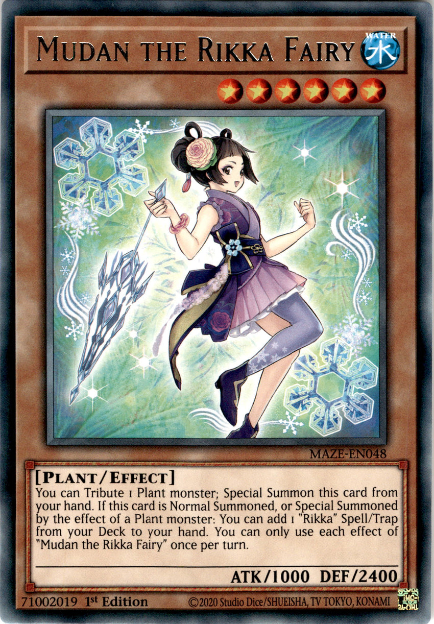 Mudan the Rikka Fairy - MAZE-EN048 - Rare 1st Edition