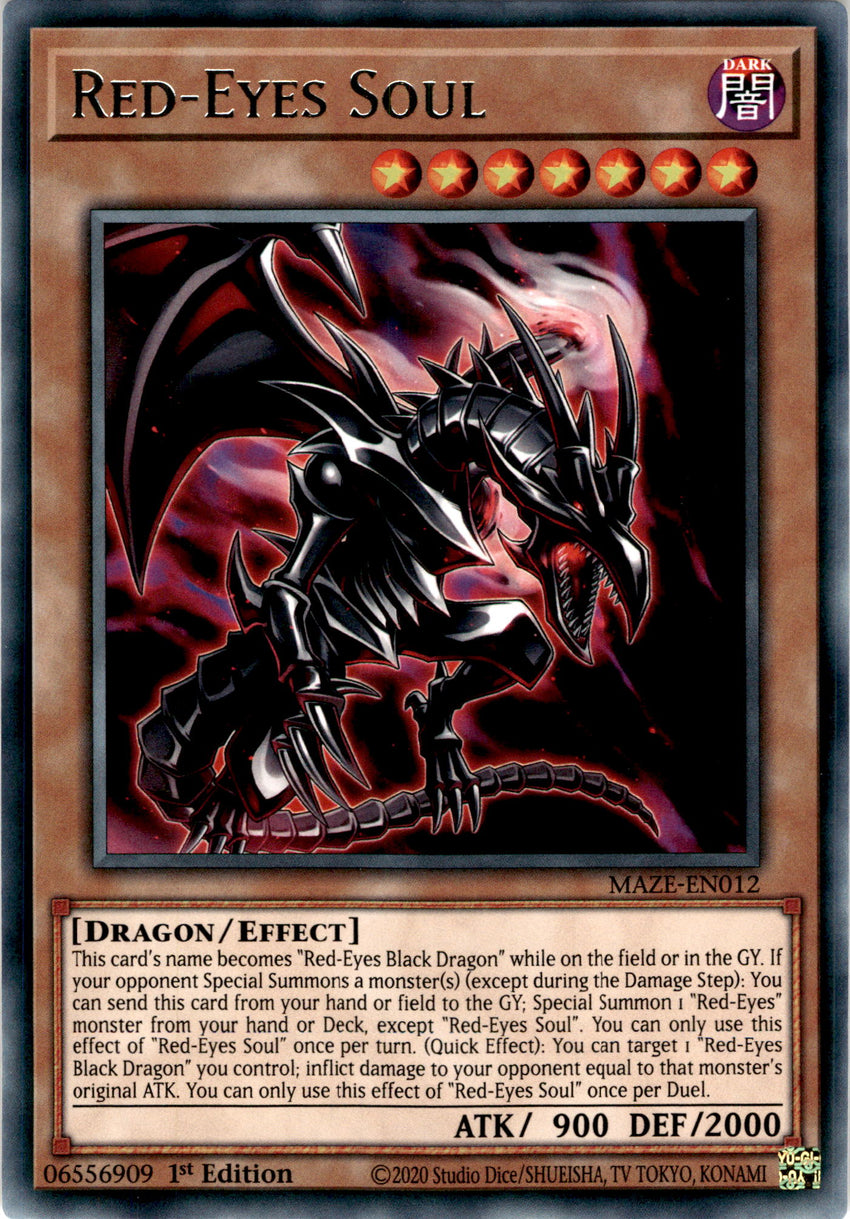 Red-Eyes Soul - MAZE-EN012 - Rare 1st Edition