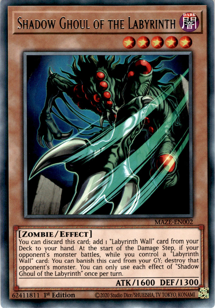 Shadow Ghoul of the Labyrinth - MAZE-EN002 - Rare 1st Edition