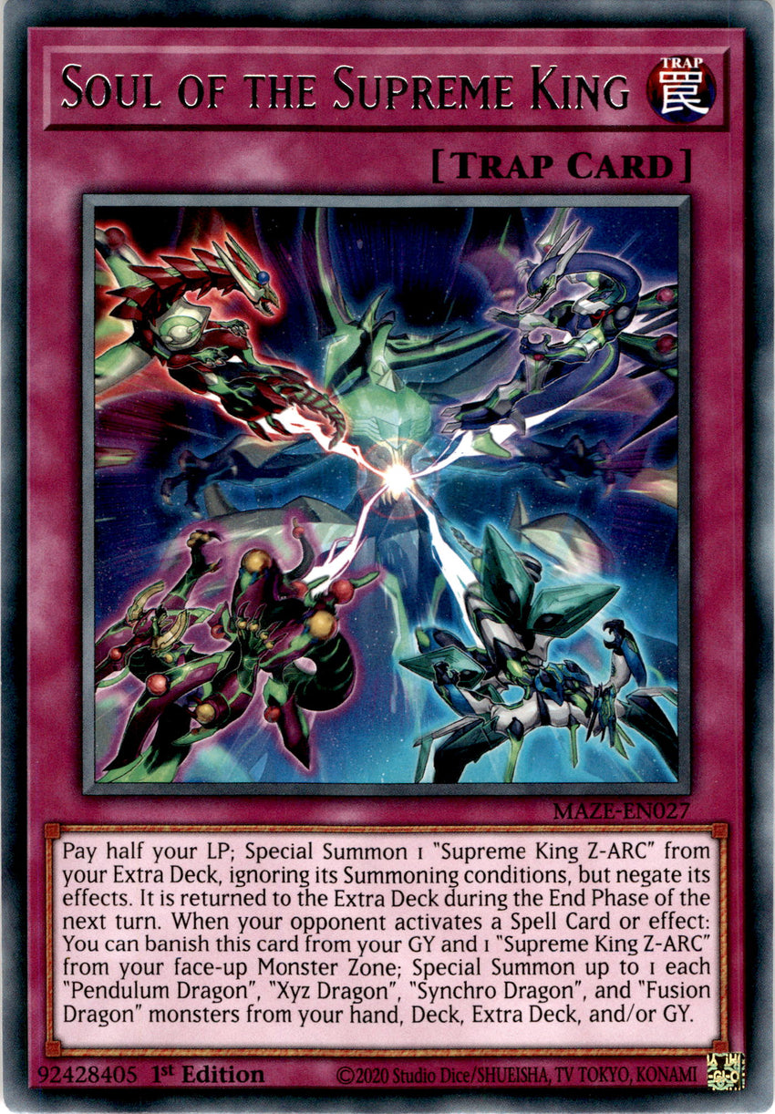 Soul of the Supreme King - MAZE-EN027 - Rare 1st Edition