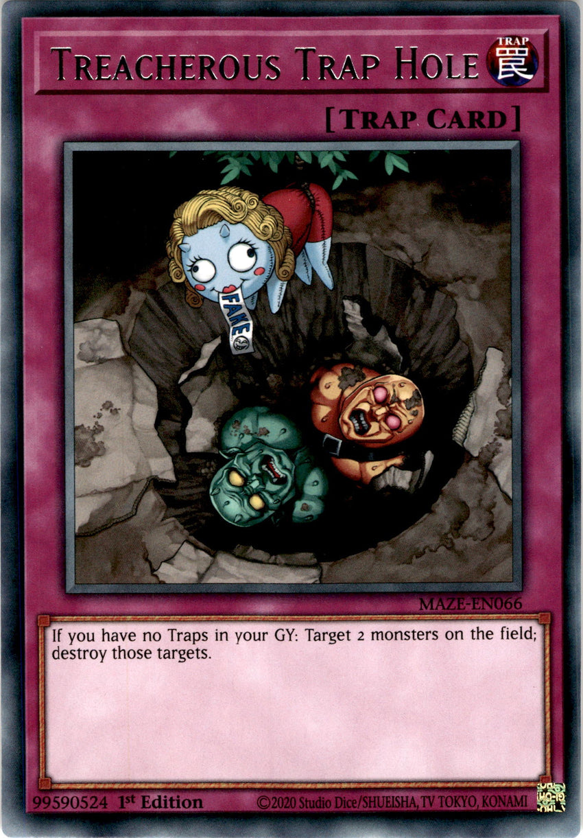 Treacherous Trap Hole - MAZE-EN066 - Rare 1st Edition