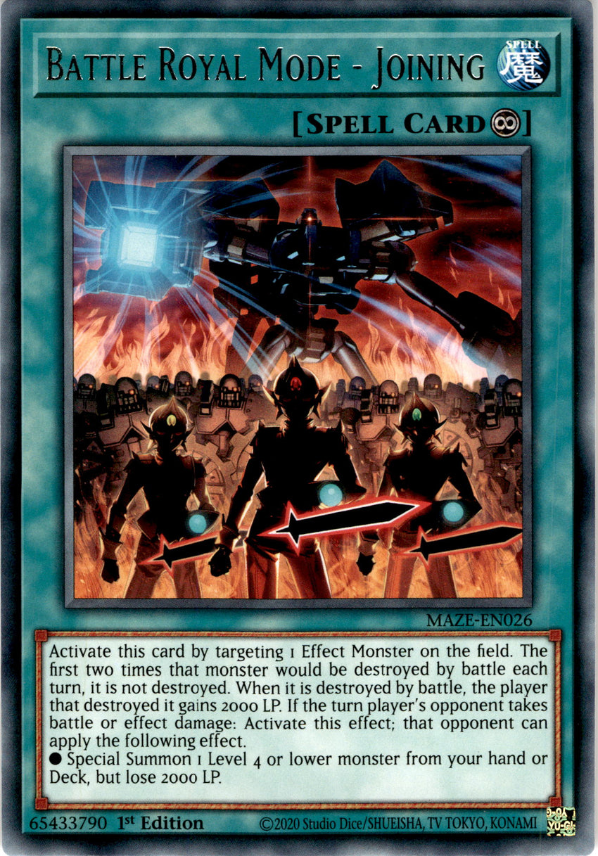 Battle Royal Mode - Joining - MAZE-EN026 - Rare 1st Edition