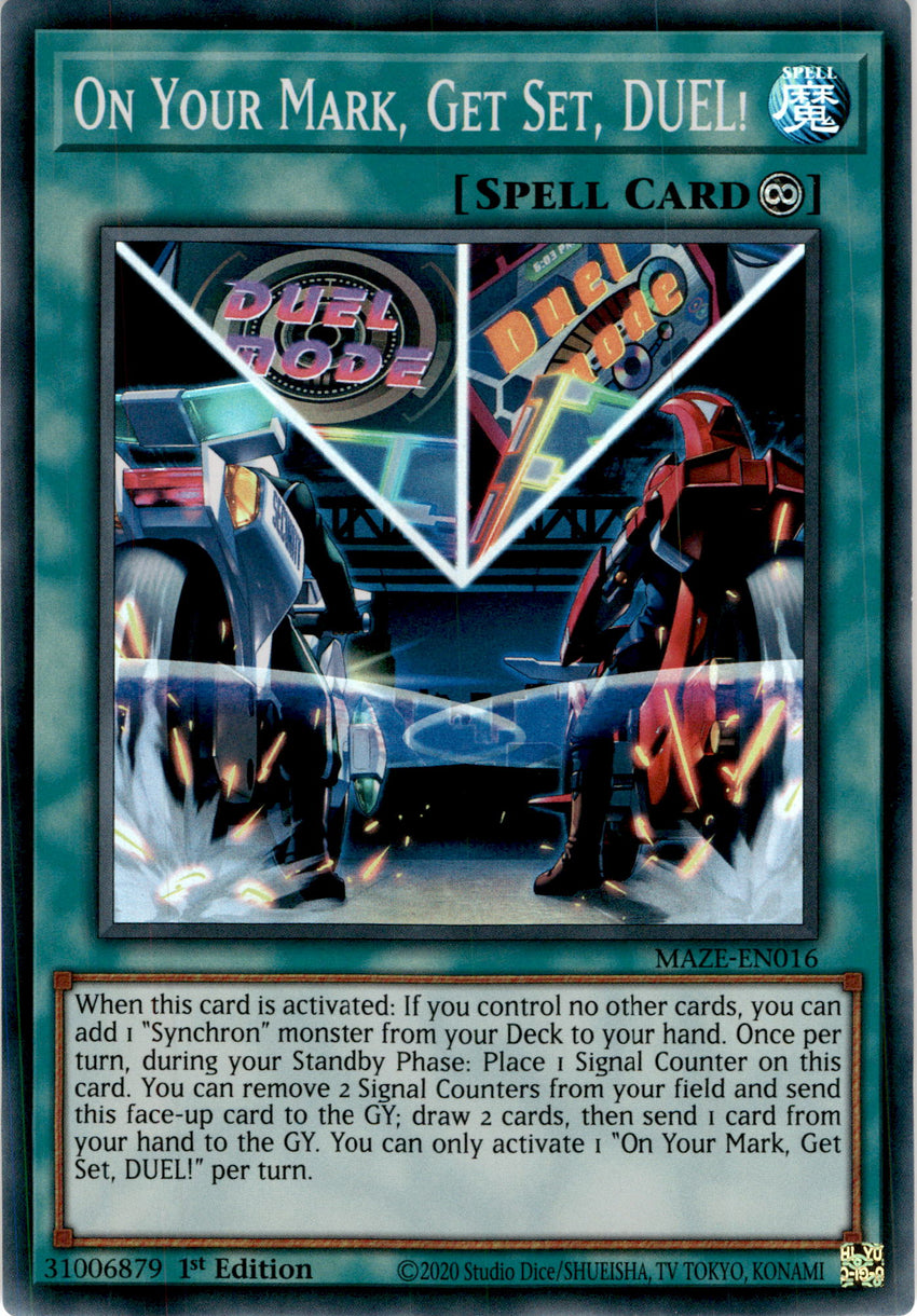 On Your Mark, Get Set, DUEL! - MAZE-EN016 - Super Rare 1st Edition
