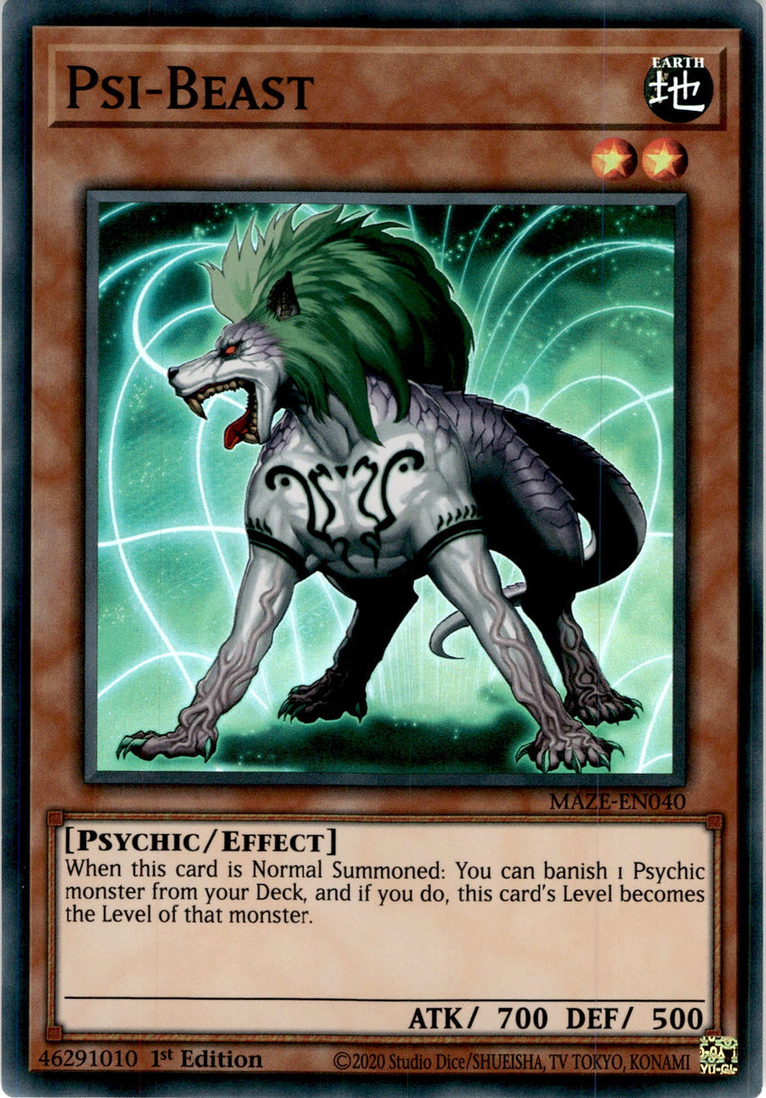 Psi-Beast - MAZE-EN040 - Super Rare 1st Edition