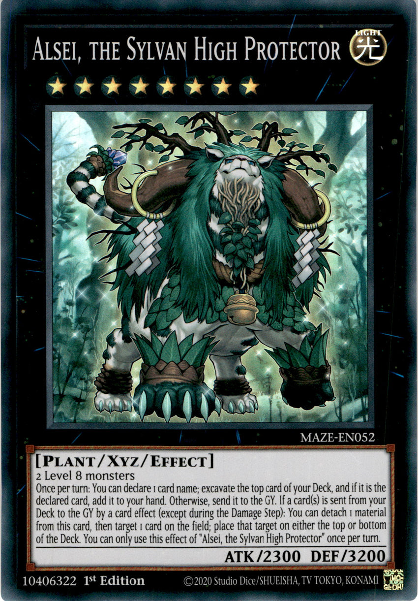 Alsei, the Sylvan High Protector - MAZE-EN052 - Super Rare 1st Edition