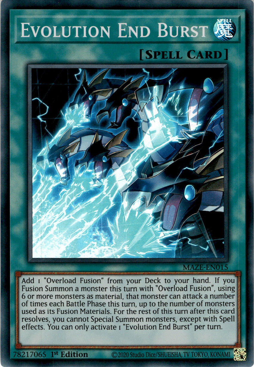 Evolution End Burst - MAZE-EN015 - Super Rare 1st Edition