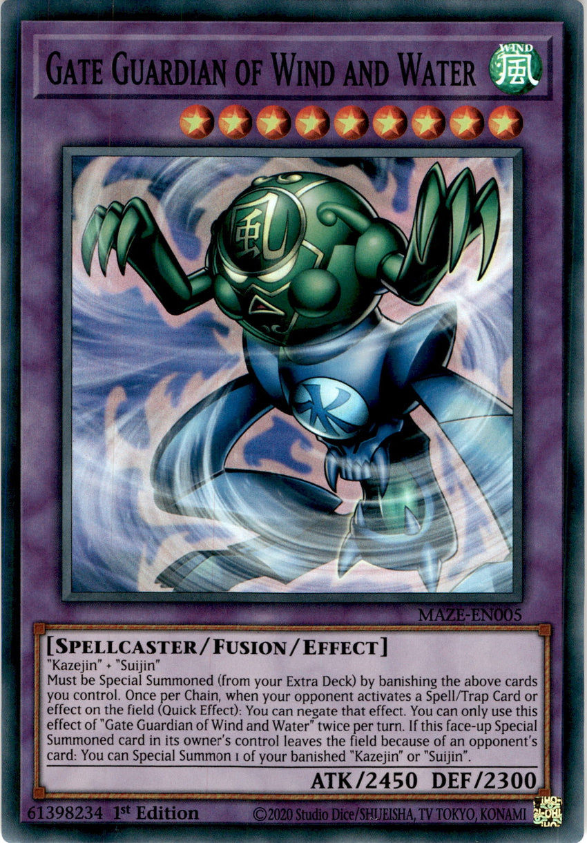 Gate Guardian of Wind and Water - MAZE-EN005 - Super Rare 1st Edition