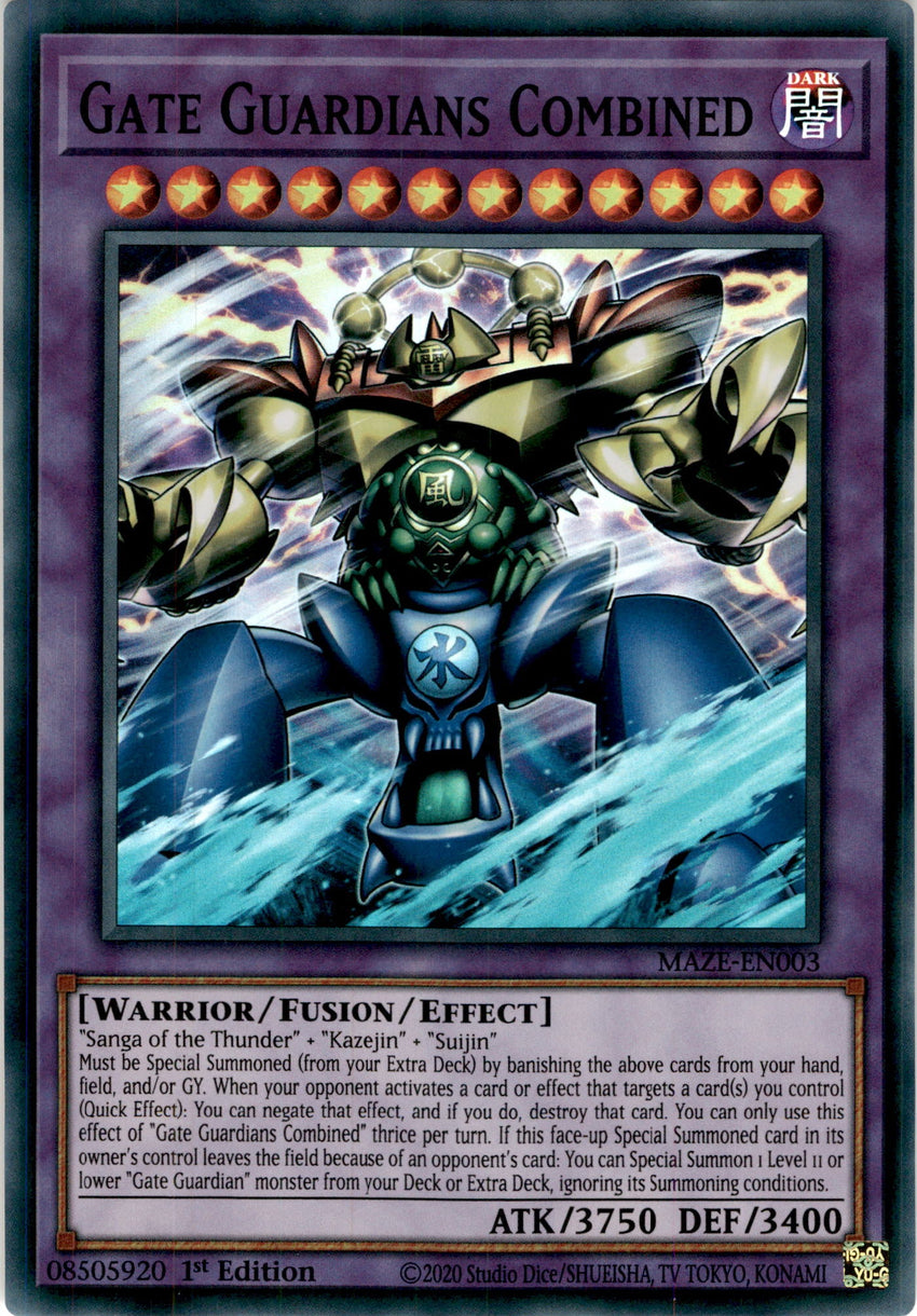 Gate Guardians Combined - Maze-en003 - Super Rare 1st Edition Cherry Collectables Gate Guardians Combined - Maze-en003 - Super Rare 1st Edition Cherry Collectables