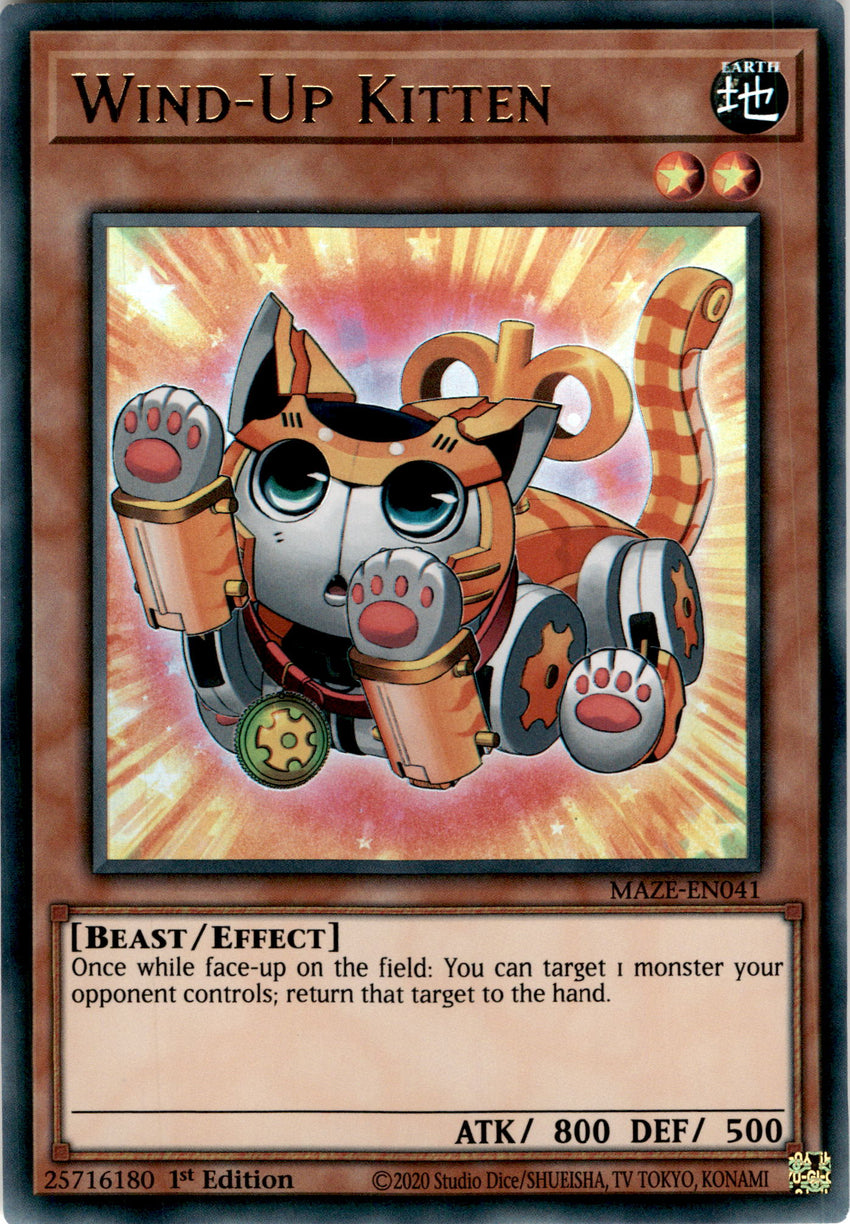 Wind-Up Kitten - MAZE-EN041 - Ultra Rare 1st Edition