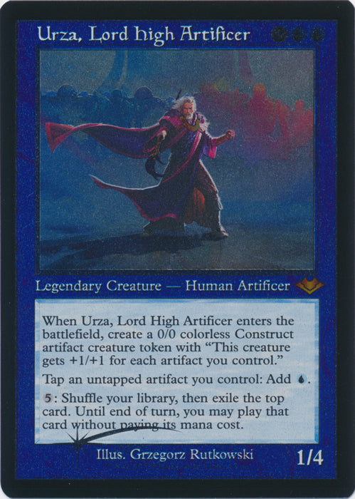 Etched Retro Urza Lord High Artificer No 511 - Mh2 Modern Horizons 2